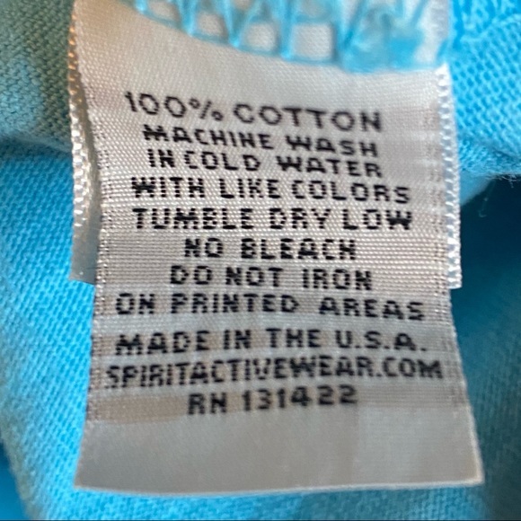 US Capital Washington DC Baby Blue Spirit Jersey Long Sleeve Spell Out T Shirt - Picture 7 of 7